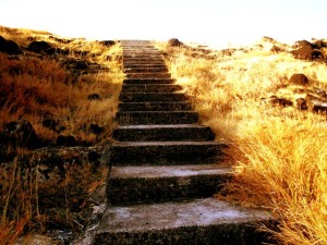 The steep stairs to Capones' lighthouse
